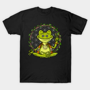 Hippie Frog Meditation T-Shirt